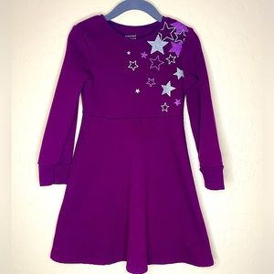 Girls Purple Sweatshirt Dress